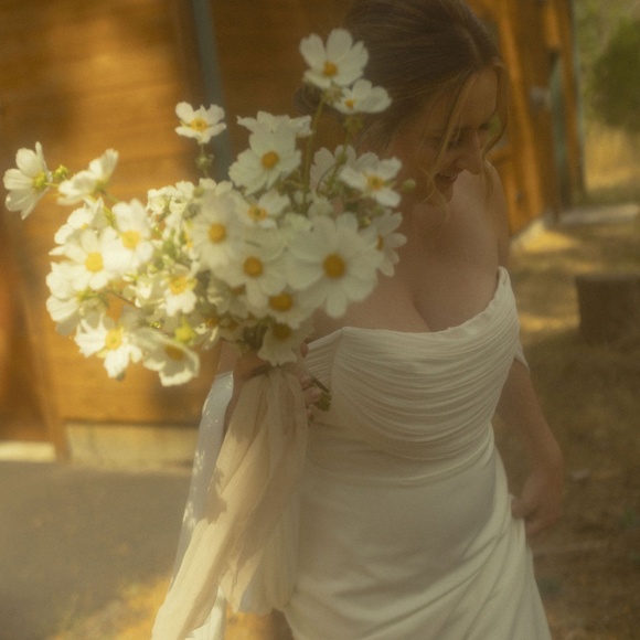 Custom Sarah Seven "Sandra" Wedding Dress Size 14/16 - Picture 6 of 9